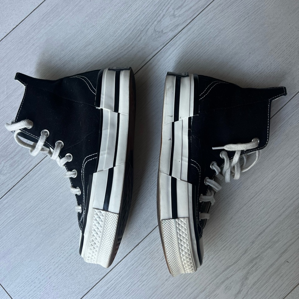 Converse Chuck 7 Plus Black Platform High-Tops Size Women 8 - Picture 2 of 12
